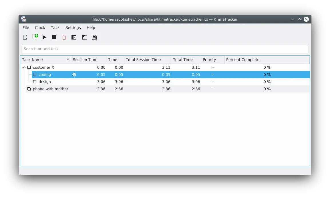 Ktimetracker Time Management Tool