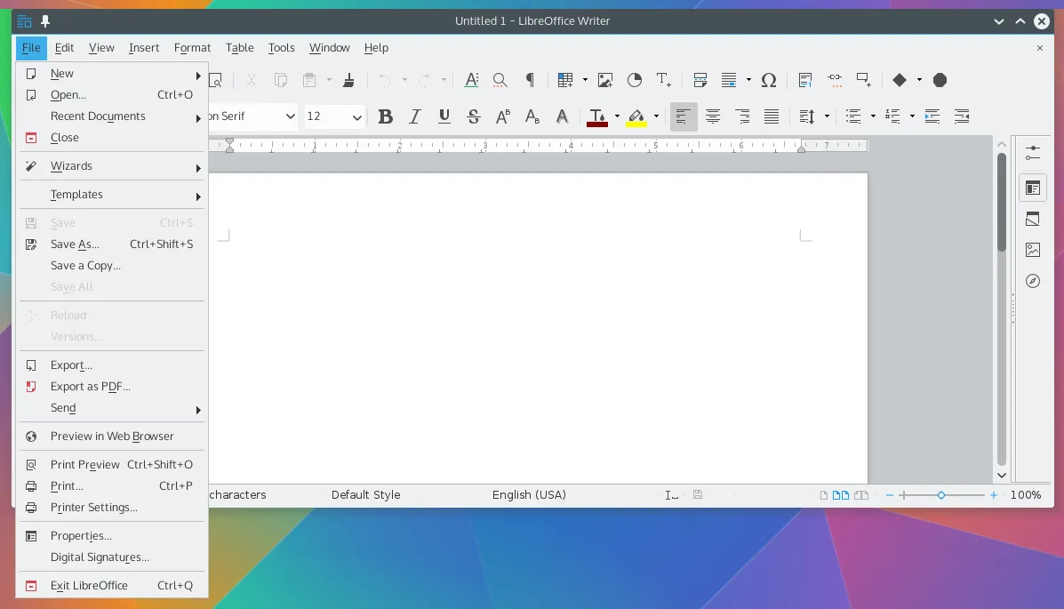 LibreOffice Writer for text processing