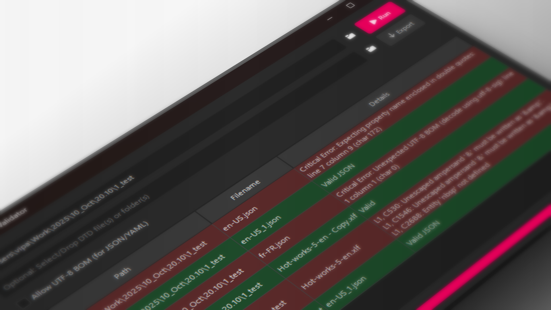 Master File Validator